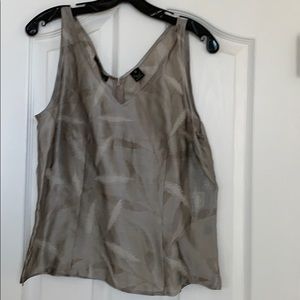 Vintage Dana Bachman size 12 silk silver tank top